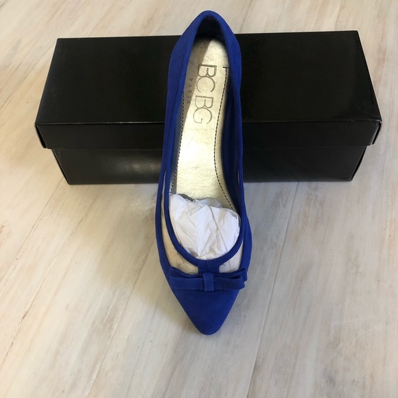 Blue BCBGeneration Suede Flats - Picture 2 of 4